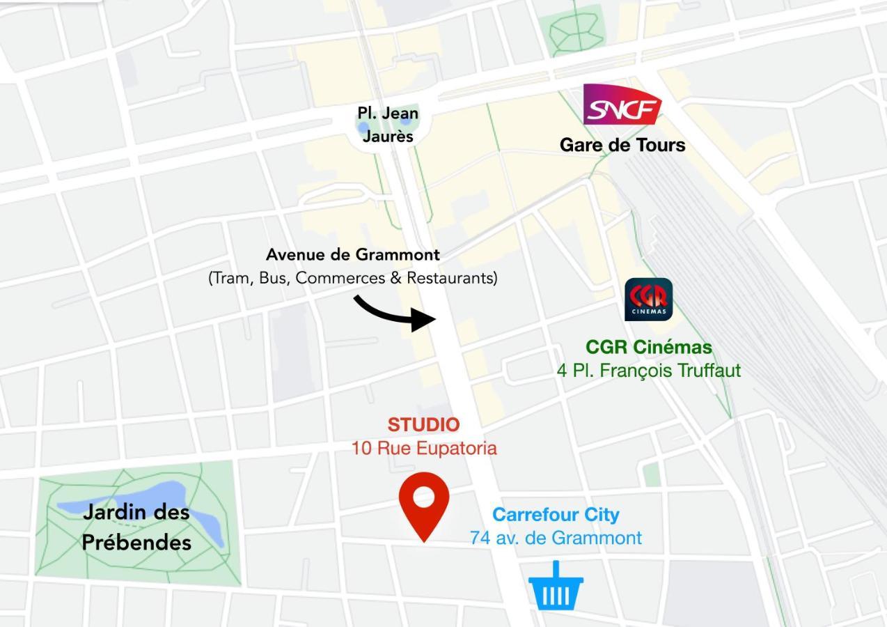 Studio Paisible Avec Jardin - Tours Centre エクステリア 写真